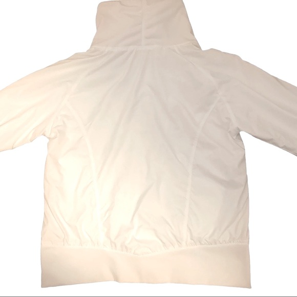 NIKE Lined Windbreaker High Neck White Sublimated Print Zip Bomber Jacket XL - Picture 7 of 16